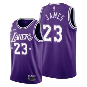 Los Angeles Lakers Trikot LeBron James 23 Nike 2021-2022 City Edition Throwback 60s Swingman - Herren